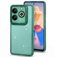 Obal na mobil pre Infinix Hot 40i, Glittery Powder, zelený