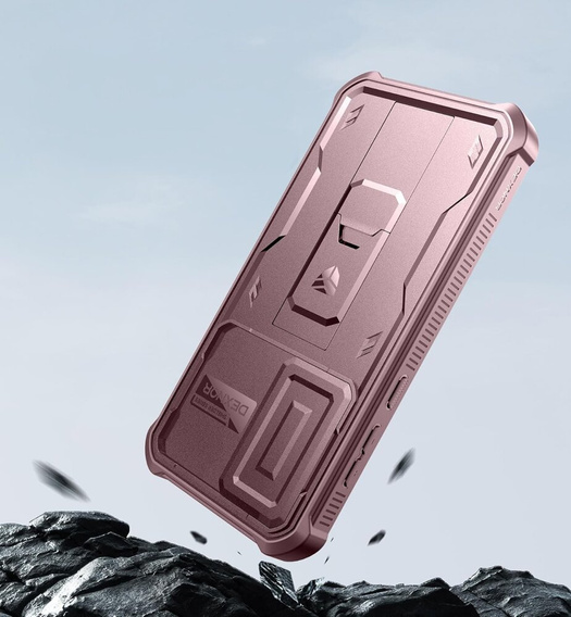 Obrnené puzdro pre Samsung Galaxy A35, Dexnor Full Body (Two Frames), ružové rose gold