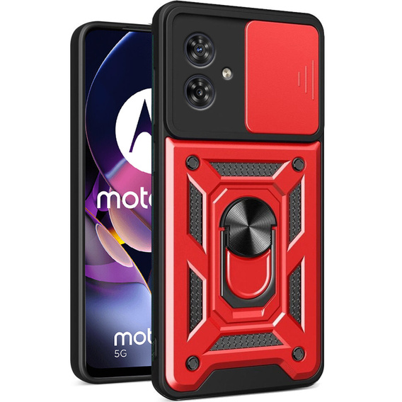 Obal na mobil pre Motorola Moto G54 5G, CamShield Slide, červené
