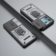 Puzdro pre Xiaomi Redmi Note 13 Pro 5G, KickStand Camera Lens, sivé