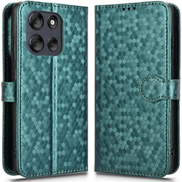 Flipové puzdro pre Motorola Moto G56 5G, Wallet Rhombus, zelený