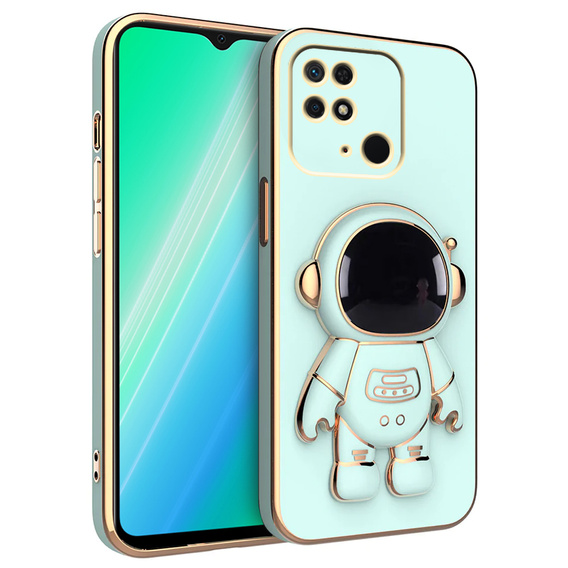 Obal na mobil pre Xiaomi Redmi 10C, Astronaut, zelený