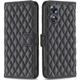 Klapkové puzdro pre Oppo A17, Wallet, BINFEN COLOR, čierne