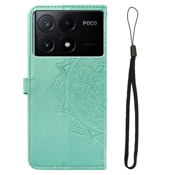 Klapkové puzdro pre Xiaomi Poco X6 Pro 5G, Mandala, ružové rose gold