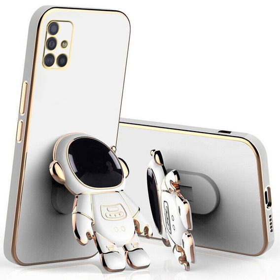 Obal na mobil pre Samsung Galaxy A71, Astronaut, biele