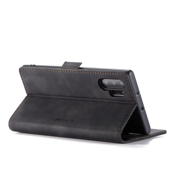 CASEME puzdro pre Samsung Galaxy Note 10 Plus/5G, Leather Wallet Case, čierne