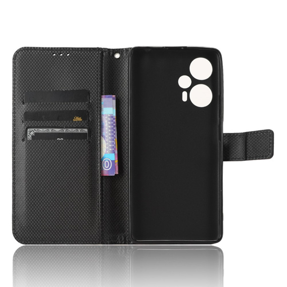 Klapkové puzdro pre Poco F5 5G, Wallet Smart Magnet, čierne