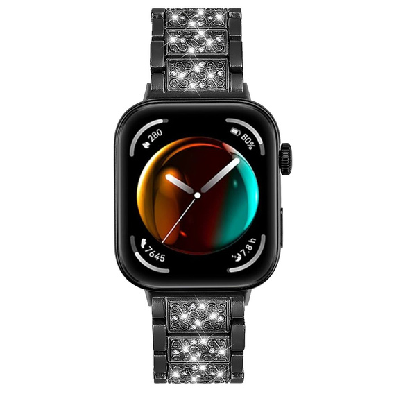 Diamantový náramok pre Xiaomi Smart Band 8 Pro, čierny