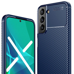 Obal na mobil pre Samsung Galaxy S22+ Plus 5G, Carbon Gel, tmavomodré