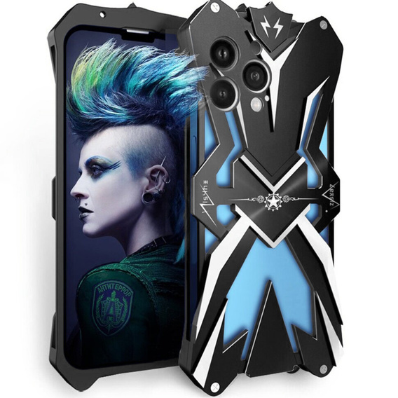 Pancierované puzdro pre iPhone 14 Pro, Aluminum Alloy, čierne