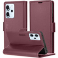 Puzdro pre Oppo Reno 14 F / 14 FS, ERBORD Glossy Litchi, flipová peňaženka, červené