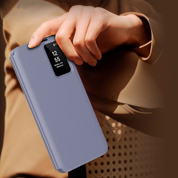 Flipové puzdro pre Samsung Galaxy A56 5G, Smart View Wallet, fialové