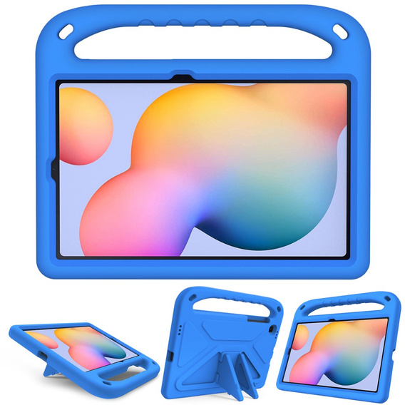 Detské puzdro pre Samsung Galaxy Tab S6 Lite 2022 / 2020, detské puzdro s rukoväťou, modré