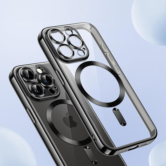 Puzdro pre iPhone 11 Pro Max, Electro MagSafe, čierne + sklo na displej