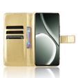 Klapkové puzdro pre Realme GT 6 / 6T, Crazy Horse Wallet, zlaté