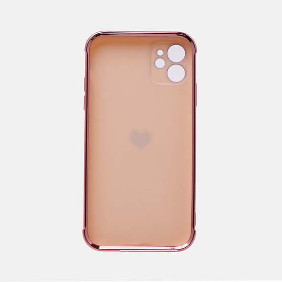 Obal na mobil pre Apple iPhone 11, Electro heart, ružové rose gold