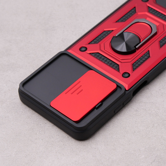 Obal na mobil pre Oppo A98 5G, CamShield Slide, červené