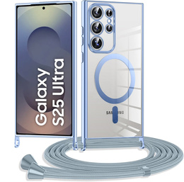 Puzdro pre Samsung Galaxy S25 Ultra, Electro MagSafe, modré + šnúrka