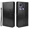 Klapkové puzdro pre Infinix Hot 11s, Crazy Horse Wallet, čierne