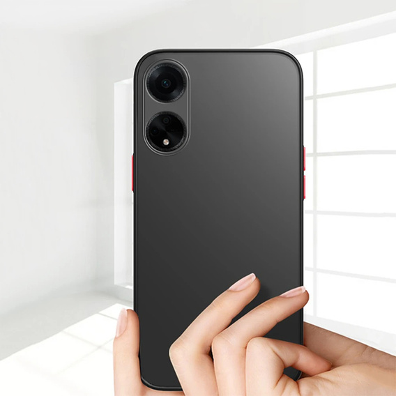 Puzdro pre Oppo A18 4G / A38 4G, Fusion Hybrid, s ochranou fotoaparátu, matný / čierny