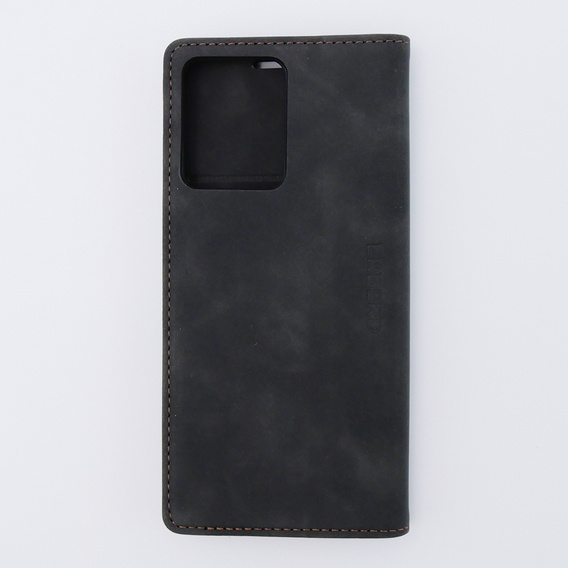 Puzdro pre Xiaomi Redmi Note 12 4G, ERBORD Vintage, peňaženka s chlopňou, čierne