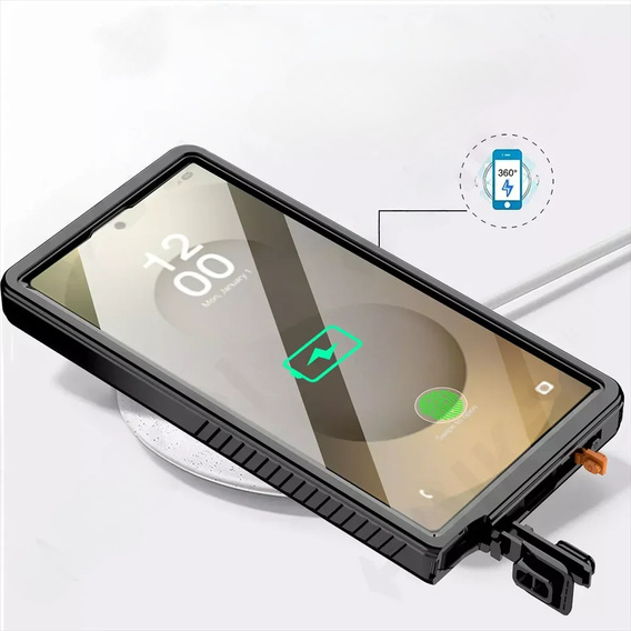 Vodotesné puzdro IP68 pre Samsung Galaxy S25 Ultra, čierne
