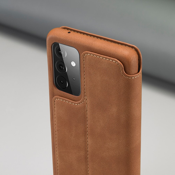 Klapkové puzdro pre Samsung Galaxy A52 5G / 4G, LC.IMEEKE, hnedé