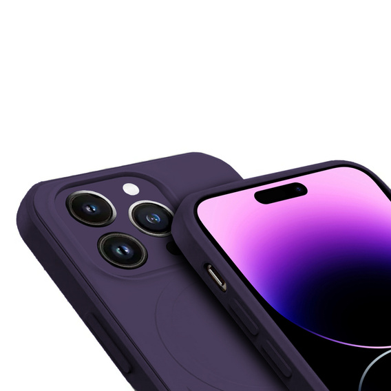 Silikónové puzdro Mag Cover fialové pre iPhone 14 Pro Max