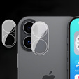 Tvrdené sklo na fotoaparát pre iPhone 16 / 16 Plus, priehľadné