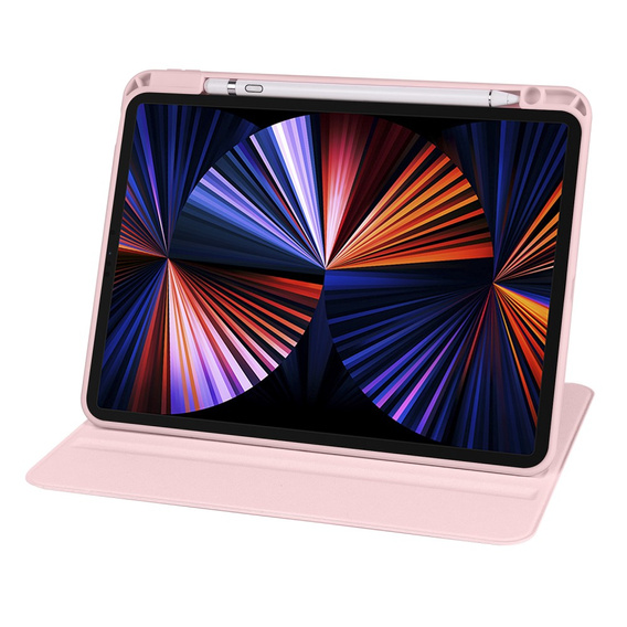 Puzdro pre iPad Pro 11" 2022/2021/2020 (4/3/2 gen.), s priestorom pre stylus, otočné o 360°, ružové