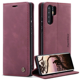 CASEME puzdro pre Huawei P30 Pro, Leather Wallet Case, bordové