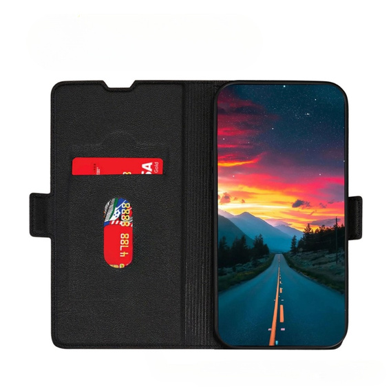 Klapkové puzdro pre Motorola Edge 30 Neo 5G, Wallet Thin Magnet, čierne