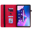 Puzdro pre Lenovo Tab M10 10.1 Gen 3, Wallet Pen Slot, červené