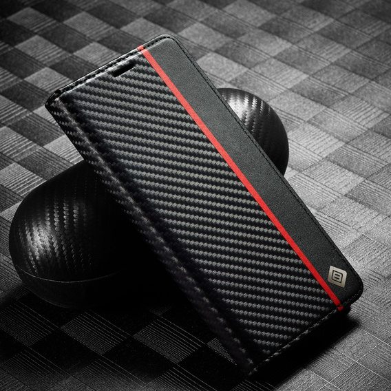 Klapkové puzdro pre Xiaomi Redmi Note 12 4G, Carbon LC.IMEEKE, čierne