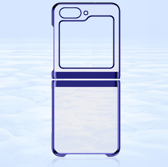 Puzdro pre Samsung Galaxy Z Flip7 FE / Z Flip6, PC Case, transparentné / modré