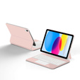 Puzdro s klávesnicou pre iPad 10.9" 2022 (10 gen.) / iPad 11" 2025 A16 (11 gen.), Magnetic Keyboard Touchpad, ružové