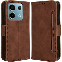 Klapkové puzdro pre Xiaomi Redmi Note 13 Pro 5G, Card Slot, hnedé