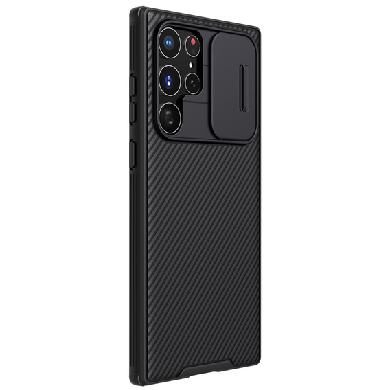 Puzdro pre Samsung Galaxy S22 Ultra, pancierované Nillkin, CamShield Pro, čierne