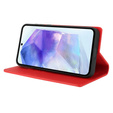 Klapkové puzdro pre Samsung Galaxy S25+ Plus, Litchi Skin Grain, červené