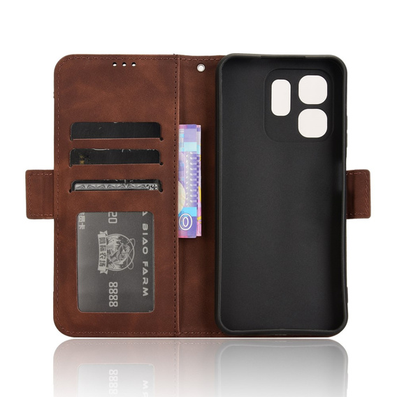 Klapkové puzdro pre Infinix Hot 50i 4G, Card Slot, hnedé