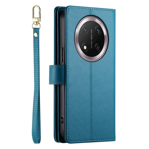 Klapkové puzdro pre Honor Magic 7 Lite, Wallet Zipper Pocket, modré