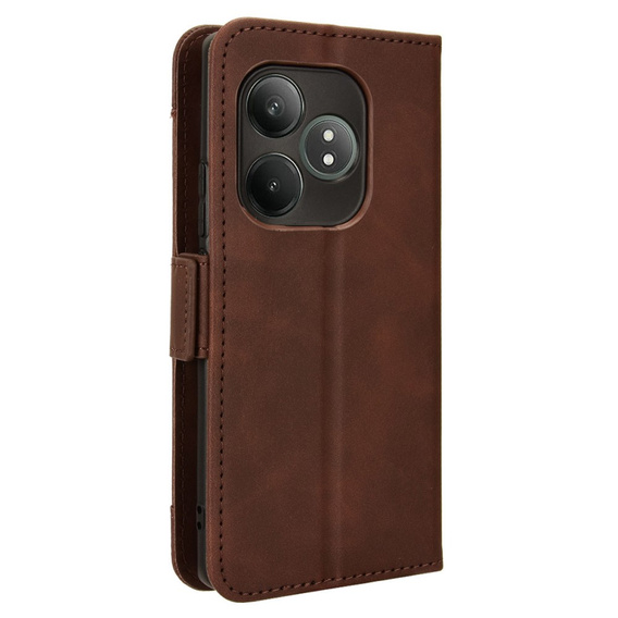 Klapkové puzdro pre Realme GT 6 / 6T, Card Slot, hnedé