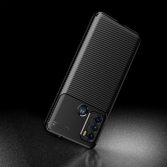 Obal na mobil pre Motorola Moto G60, Carbon Gel, čierne