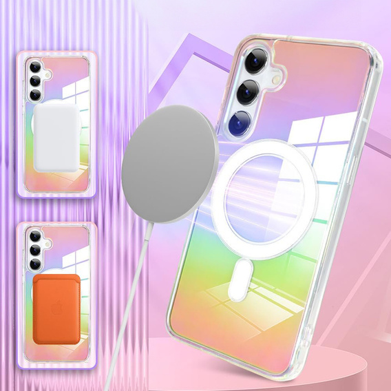 Puzdro pre Samsung Galaxy A16, Fusion Hybrid, pre MagSafe, viacfarebné + sklo na displej