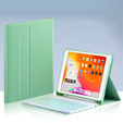 Puzdro + klávesnica iPad 10.2 7/8/9 gen 2019/2020/2021, Keyboard Cover Pen Slot, zelený