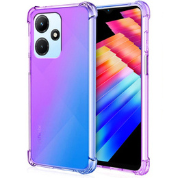Puzdro pre Infinix Hot 30i, Gradient Dropproof, Fialová / modrá