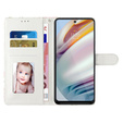 Klapkové puzdro pre Samsung Galaxy A25 5G, Wallet Marble, ružové + 9H sklo