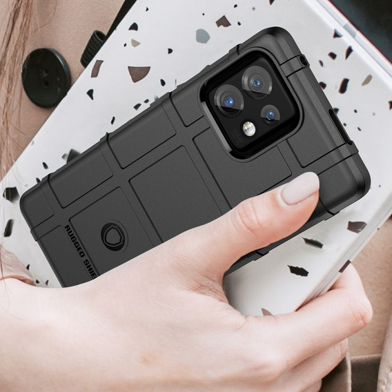 Obal na mobil pre Motorola Edge 40 Pro, Rugged Shield, čierne