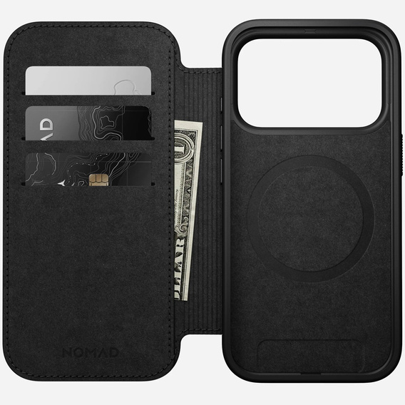 Puzdro Nomad pre iPhone 17 Pro, Modern Leather Folio, hnedé