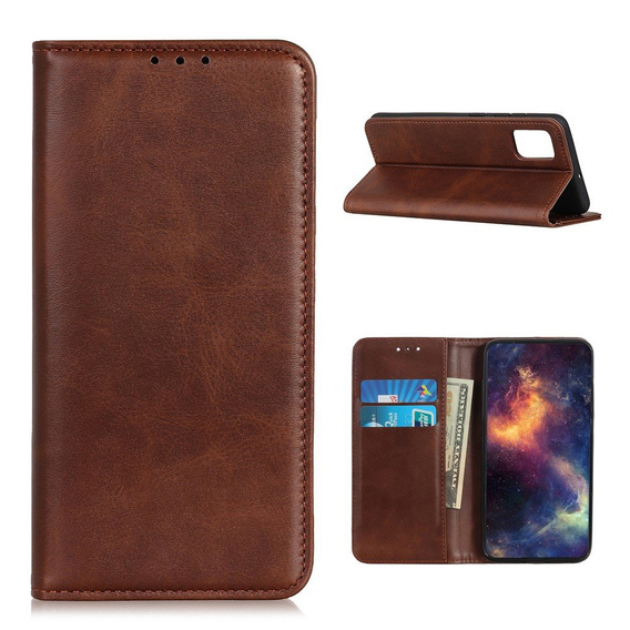 Flipové puzdro pre Samsung Galaxy M51, Split Leather, hnedé